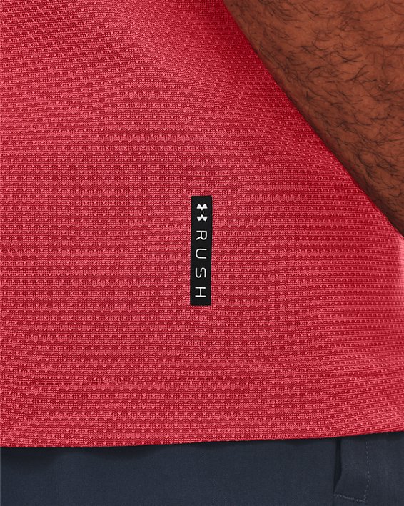 Men's UA RUSH™ Seamless Legacy Short Sleeve, Red, pdpMainDesktop image number 3